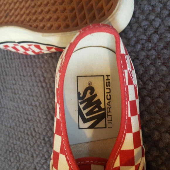 Vans Style 44 Ultra Cush Unisex White Red Checkered Shoes - Picture 7 of 8